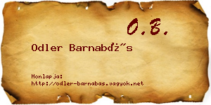 Odler Barnabás névjegykártya