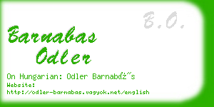 barnabas odler business card